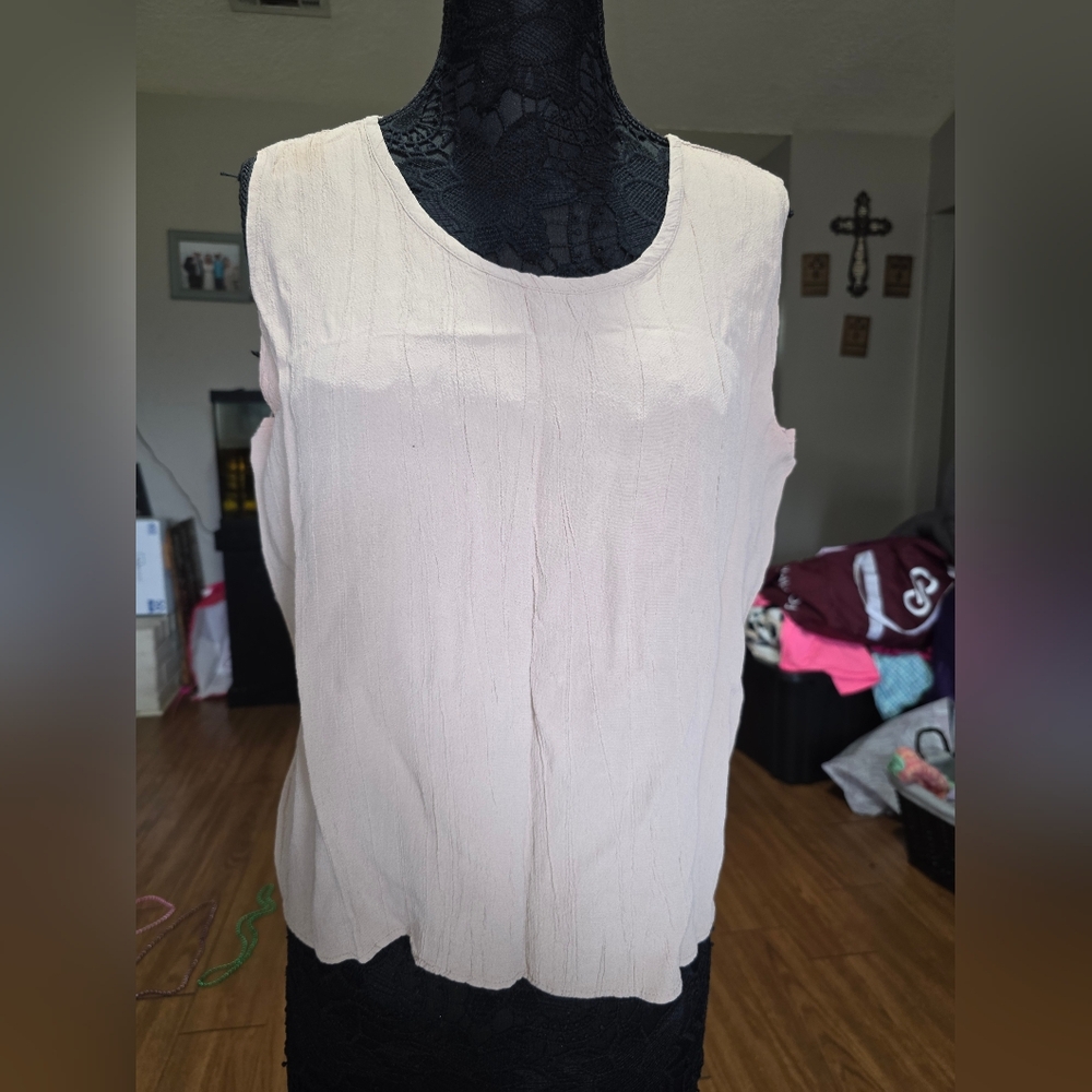 Chic Cream Sleeveless Tank Top